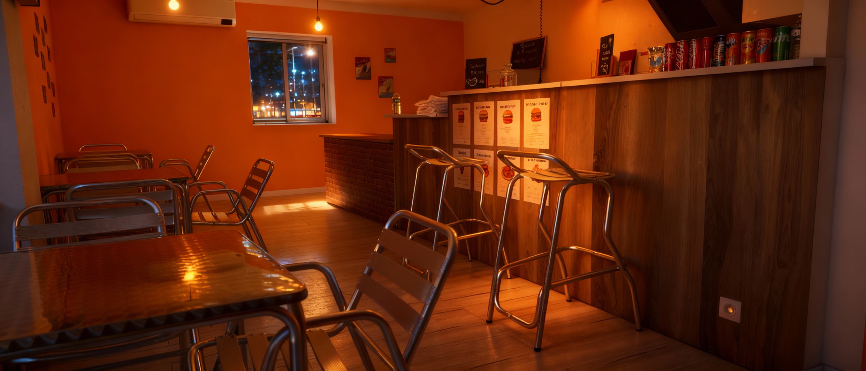 Menu board du Wendy's Diner